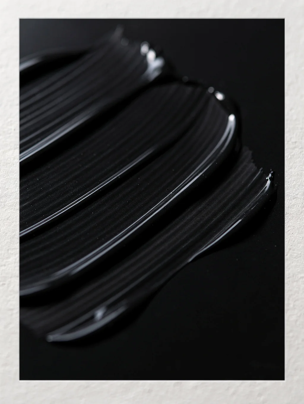 Meditative abstract ink painting emphasizing negative space and subtle gold mica textures