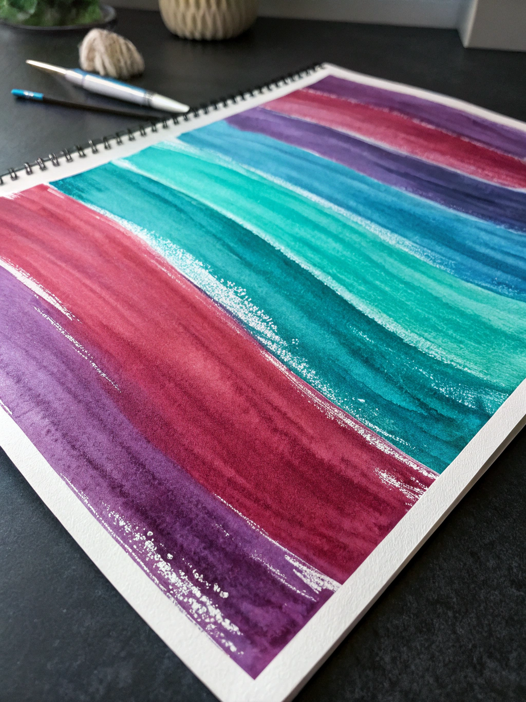 Harmonious flowing water artwork created with mindful ink brushstrokes